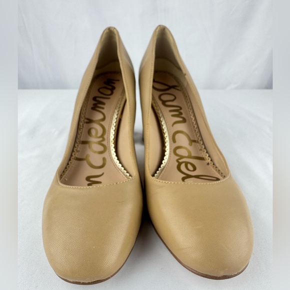 Sam Edelman Tan Leather Block Heels - Picture 2 of 7